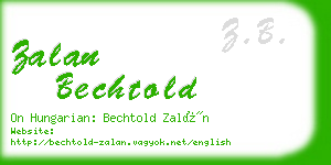 zalan bechtold business card